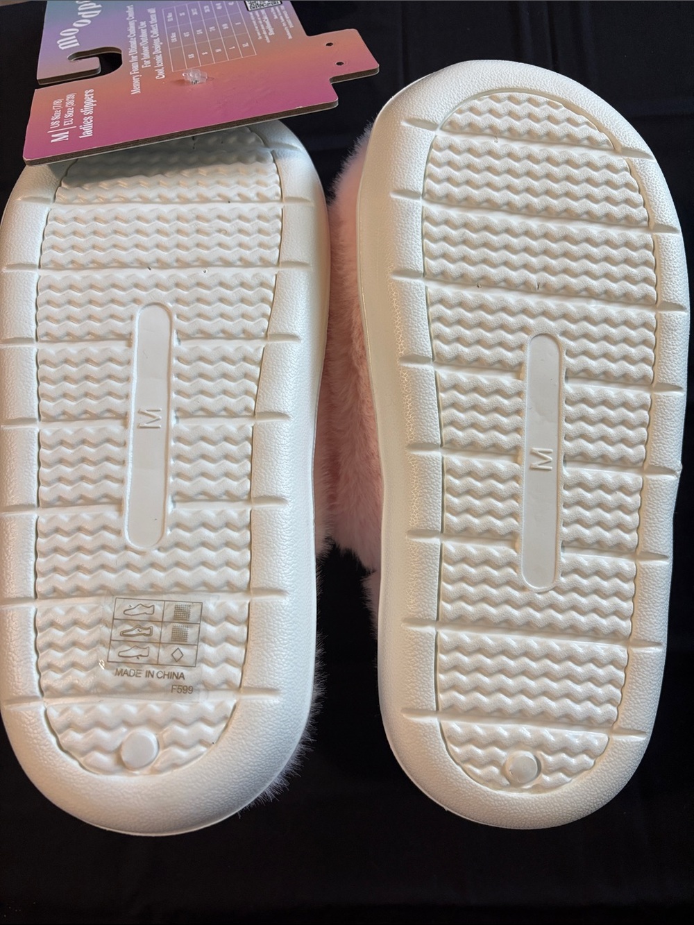 Pink Plush Bunny Slippers for Women - Picture 4 of 9